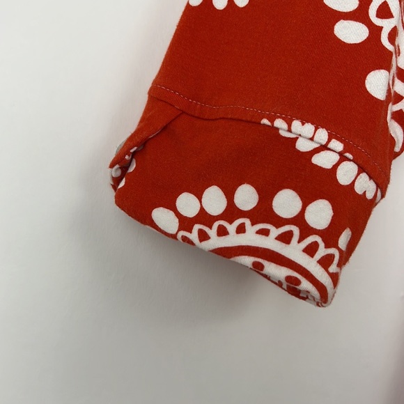 HATLEY jersey-like mini dress white medallion print on red L - Picture 4 of 11